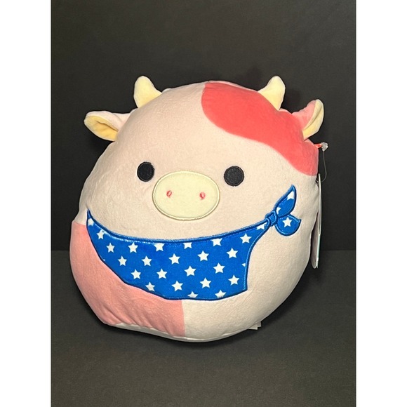 Squishmallows Reshma Pink Cow Plush with Bandana Stuffed Animal Toy - Picture 1 of 3